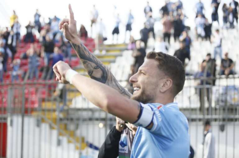 May 4, 2024, Monza Brianza, Italia: Lazio's Ciro Immobile celebrates after scoring their side's first goal of the game during the Serie A soccer match between Monza and Lazio   at the  Stadio U-Power Stadium in Monza, Italy -   Saturday May  04 , 2024. Sport - Soccer . (Alberto Mariani/LaPresse) (Credit Image: © Alberto Mariani/LaPresse via ZUMA Press)
PILKA NOZNA LIGA WLOSKA SEZON 2023/2024
FOT. ZUMA/newspix.pl / 400mm.pl
POLAND ONLY!
---
newspix.pl / 400mm.pl