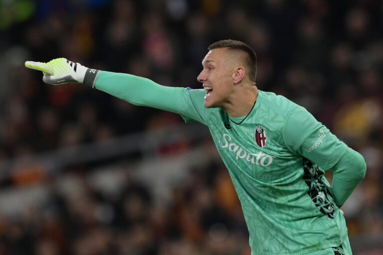 April 22, 2024, Roma, Italia: Bologna’s goalkeeper Lukasz Skorupski during the Serie A Tim soccer match between Roma and Bologna at the Rome's Olympic stadium, Italy - Saturday April 22, 2024 - Sport  Soccer ( Photo by Alfredo Falcone/LaPresse  (Credit Image: © Alfredo Falcone/LaPresse via ZUMA Press)
LIGA WLOSKA PILKA NOZNA SEZON 2023/2024
FOT. ZUMA/newspix.pl / 400mm.pl
POLAND ONLY!
---
newspix.pl / 400mm.pl
