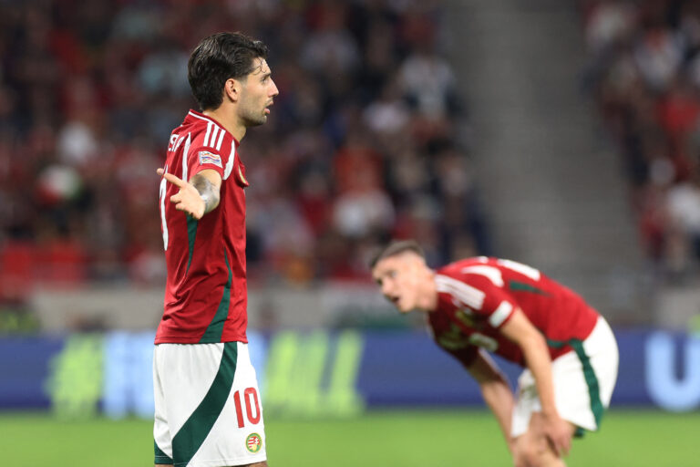 Soccer Football - Nations League - League A - Group 3 - Hungary v Bosnia and Herzegovina - Puskas Arena Park, Budapest, Hungary - September 10, 2024 Hungary's Dominik Szoboszlai reacts,Image: 906437883, License: Rights-managed, Restrictions: , Model Release: no, Credit line: Bernadett Szabo / Reuters / Forum