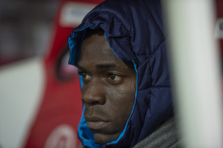 Marseille's Mario Balotelli during a French League One soccer match between Reims and Olympique Marseille at the stade Auguste-Delaune in Reims, France, Saturday, Feb. 02nd, 2019.
02.02.2019 Reims
Pilka nozna
Liga francuska 2018/2019
Reims - Olympique Marsylia
Foto: John Spencer / SIPA / Pressfocus