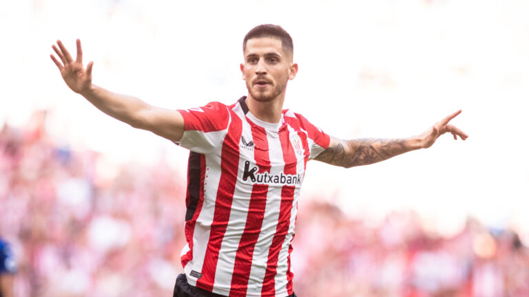 Athletic de Bilbao's Oihan Sancet  celebrates goal during La Liga match. August 15,2024. (ALTERPHOTOS/Ropero)
2024.08.15 Bilbao
pilka nozna liga hiszpanska
Athletic Bilbao - Getafe CF
Foto Jorge Ropero/SIPA USA/PressFocus

!!! POLAND ONLY !!!