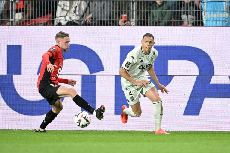 02 Vanderson DE OLIVEIRA CAMPOS (asm) - 03 Adrien TRUFFERT (srfc) during the Ligue 1 MCDonald's match between Rennes and Monaco at Roazhon Park on October 5, 2024 in Rennes, France. ((Photo by Christophe Saidi/FEP/Icon Sport/Sipa USA)
2024.10.05 Rennes
pilka nozna , Liga Francuska
Stade Rennes - AS Monaco
Foto Christophe Saidi/FEP/Icon Sport/SIPA USA/PressFocus

!!! POLAND ONLY !!!
