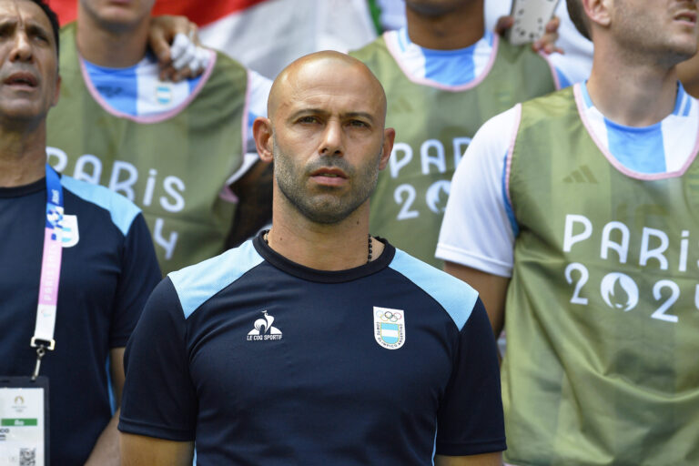 Coach of Argentina MASCHERANO Javier  during the Men's group B match between Argentina and Iraq during the Olympic Games Paris 2024 at the groupama stadium of Lyon on July 27, 2024 in Lyon,

//ALLILIMOURAD_SIPA.12883/Credit:MOURAD ALLILI/SIPA/2407281149

27.07.2024 LYON
Sport
Igrzyska Olimpijskie Paryz 2024
Foto MOURAD ALLILI/SIPA / Sipa / PressFocus 
POLAND ONLY!!