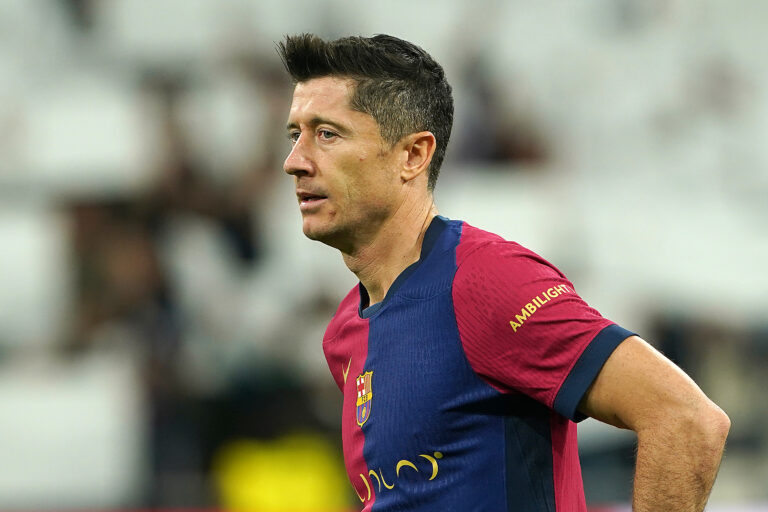 FC Barcelona's Robert Lewandowski during La Liga match. October 26, 2024. (Photo by Acero/Alter Photos/Sipa USA)
2024.10.26 Madryt
pilka nozna liga hiszpanska
Real Madryt - FC Barcelona
Foto Acero/Alter Photos/SIPA USA/PressFocus

!!! POLAND ONLY !!!