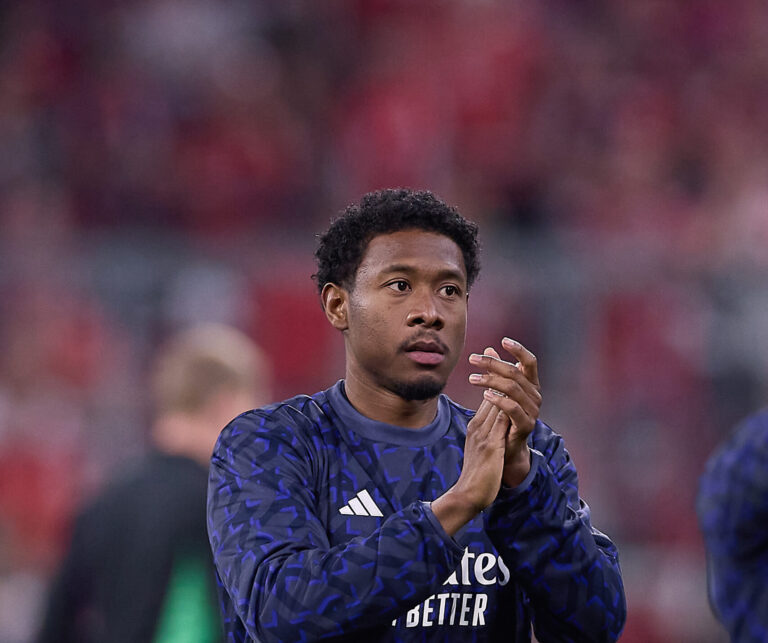 David Alaba of Real Madrid CF greets the fans at the end of the UEFA Champions League semi-final first leg match between FC Bayern Munchen and Real Madrid CF at Allianz Arena. Final score: FC Bayern Munchen 2 : 2 Real Madrid CF (Photo by Federico Titone / SOPA Images/Sipa USA)
2024.04.30 Monachium
pilka nozna , liga mistrzow
FC Bayern Monachium - Real Madryt
Foto Federico Titone/SOPA Images/SIPA USA/PressFocus

!!! POLAND ONLY !!!