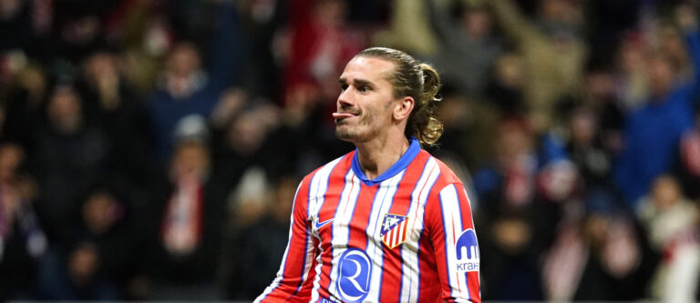 Soccer Football - LaLiga - Atletico Madrid v Sevilla - Metropolitano, Madrid, Spain - December 8, 2024 Atletico Madrid's Antoine Griezmann celebrates scoring their second goal,Image: 944513808, License: Rights-managed, Restrictions: , Model Release: no, Credit line: Ana Beltran / Reuters / Forum