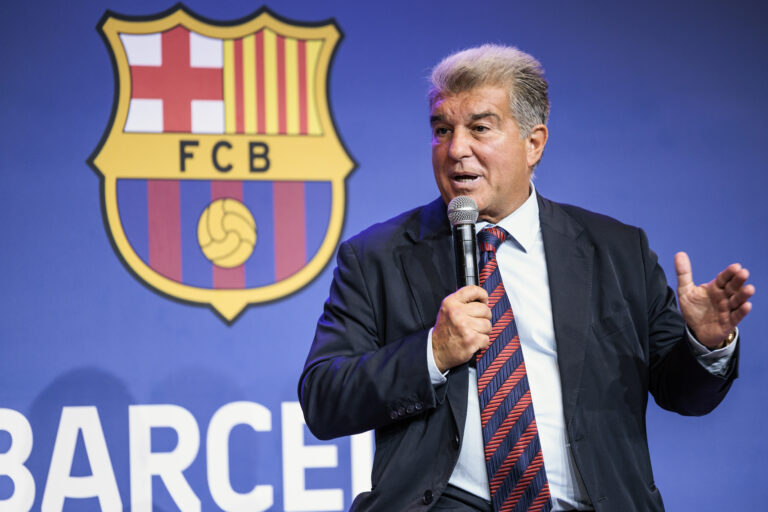 Joan Laporta, President of FC Barcelona, attends his press conference to report on the club's situation at Auditori 1899 on September 03, 2024 in Barcelona, Spain. Photo Javier Borrego / SpainDPPI / DPPI (Photo by /Sipa USA)
2024.09.03 Barcelona
pilka nozna , liga hiszpanska
Joan Laporta - konferencja prasowa dotyczaca sytuacji FC Barcelona
Foto Javier Borrego/DPPI/IPA Sport 2/ipa-agency.net/SIPA USA/PressFocus

!!! POLAND ONLY !!!