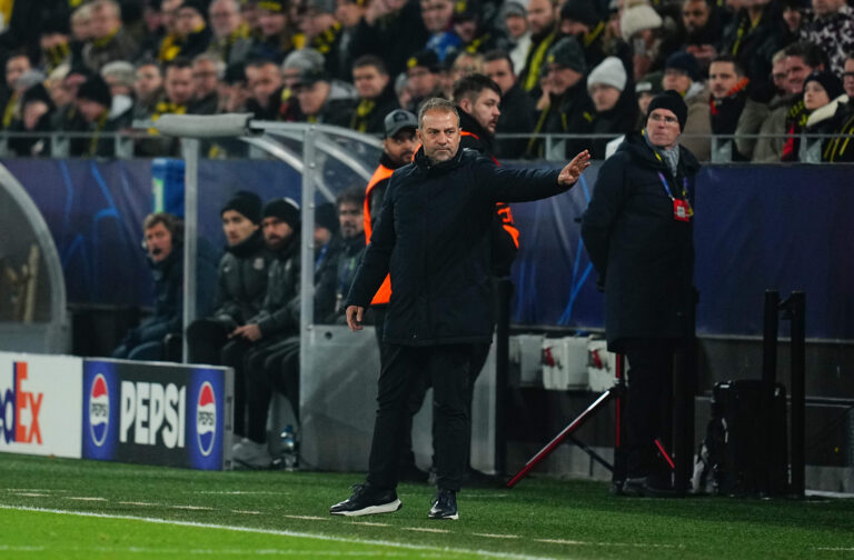 December 11 2024: Hansi Flick of FC Barcelona  gestures during a Champions League Round 6 game, BvB Dortmund v FC Barcelona, at Signal Luna Park, Dortmund, Germany. Ulrik Pedersen/CSM/Sipa USA (Credit Image: © Ulrik Pedersen/Cal Sport Media/Sipa USA)
2024.12.11 Dortmund
pilka nozna liga mistrzow
Borussia Dortmund - FC Barcelona
Foto Ulrik Pedersen/Cal Sport Media/SIPA USA/PressFocus

!!! POLAND ONLY !!!