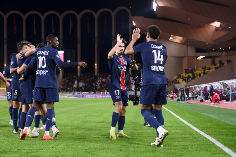 10 Ousmane DEMBELE (psg) - 17 VITINHA (psg) during the Ligue 1 McDonald's match between Monaco and Paris at Stade Louis II on December 18, 2024 in Monaco, Monaco. (Photo by Philippe Lecoeur/FEP/Icon Sport/Sipa USA)
2024.12.18 Monako
pilka nozna liga francuska
AS Monaco - Paris Saint-Germain
Foto Philippe Lecoeur/FEP/Icon Sport/SIPA USA/PressFocus

!!! POLAND ONLY !!!