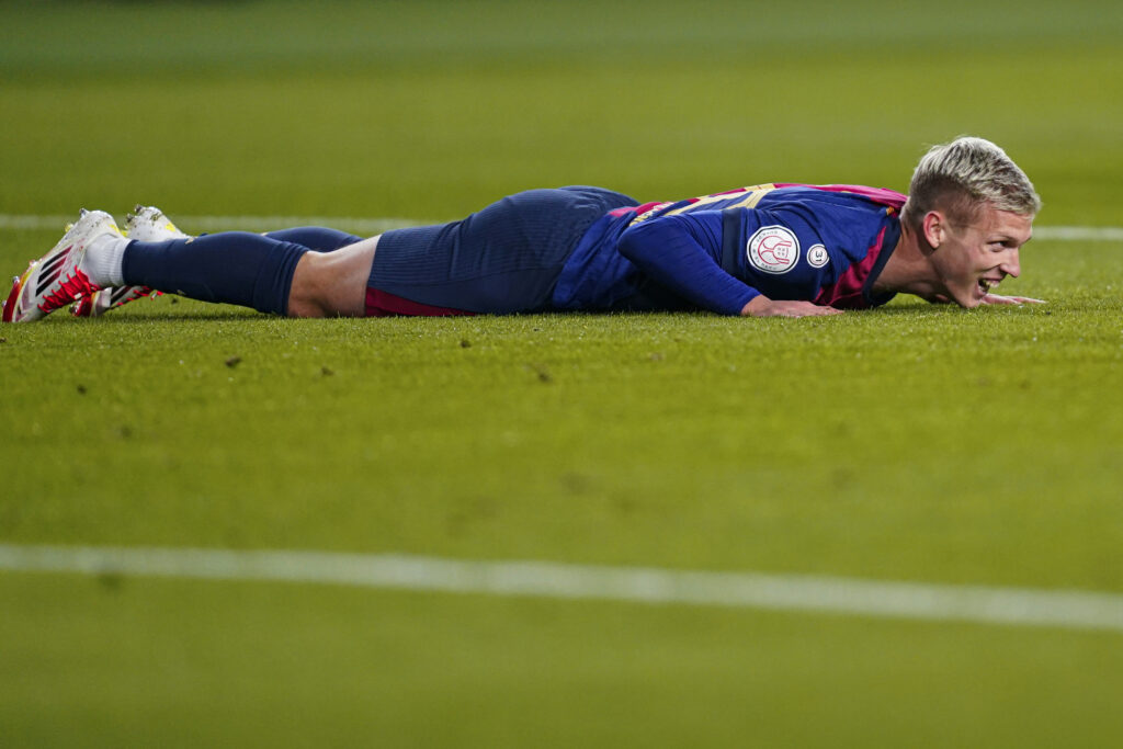 Dani Olmo of FC Barcelona  during Copa del Rey match, Round of 16, between FC Barcelona and Real Betis played at Lluis Companys Stadium on January 15, 2025 in Barcelona, Spain. (Photo by Sergio Ruiz / Imago)  (Photo by pressinphoto/Sipa USA)
2025.01.15 Barcelona
pilka nozna puchar krola
FC Barcelona - Real Betis
Foto pressinphoto/SIPA USA/PressFocus

!!! POLAND ONLY !!!