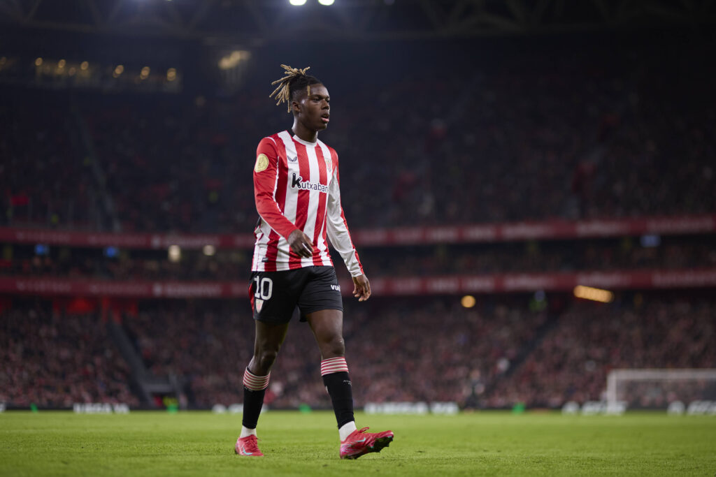 Athletic Club v CA Osasuna - Copa del Rey Nico Williams of Athletic Club looks on during the Copa del Rey Round of 16 match between Athletic Club and CA Osasuna at San Mames on January 16, 2025, in Bilbao, Spain. Bilbao San Mames Basque Country Spain RL_ATHvCAO_CR_000109 Copyright: xRicardoxLarreinax
2025.01.16 Bilbao
pilka nozna liga puchar krola
Athletic Club - CA Osasuna
Foto IMAGO/PressFocus

!!! POLAND ONLY !!!