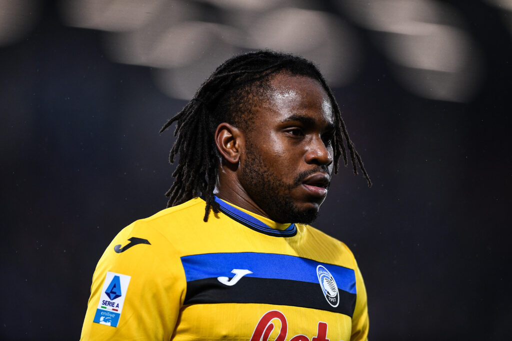 AtalantaÕs Ademola Lookman during the Serie A soccer match between Como and Atalanta at the Stadio Giuseppe Sinigaglia in Como, north west Italy - Saturday, January 25, 2025. Sport - Soccer. 
(Photo by Alberto Gandolfo/LaPresse) (Photo by Alberto Gandolfo/LaPresse/Sipa USA)
2025.01.25 Como
pilka nozna Liga wloska
Como 1907 - Atalanta Bergamo
Foto Alberto Gandolfo/LaPresse/SIPA USA/PressFocus

!!! POLAND ONLY !!!