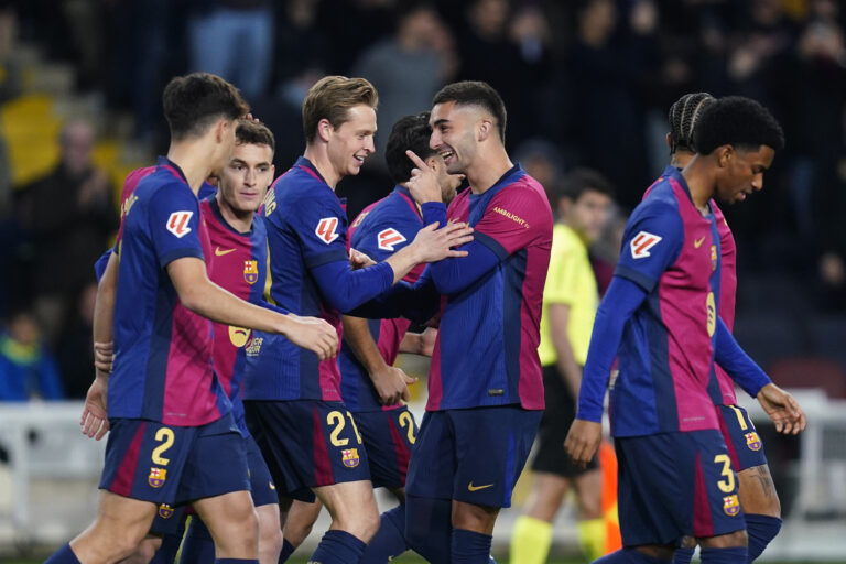 Frenkie de Jong of FC Barcelona celebrates the 1-0 during the La Liga EA Sports match between FC Barcelona and Valencia CF played at Lluis Companys Stadium on January 26, 2025 in Barcelona, Spain. (Photo by Sergio Ruiz / IMAGO)  (Photo by pressinphoto/Sipa USA)
2025.01.26 Barcelona
pilka nozna liga hiszpanska
FC Barcelona - Valencia CF
Foto pressinphoto/SIPA USA/PressFocus

!!! POLAND ONLY !!!