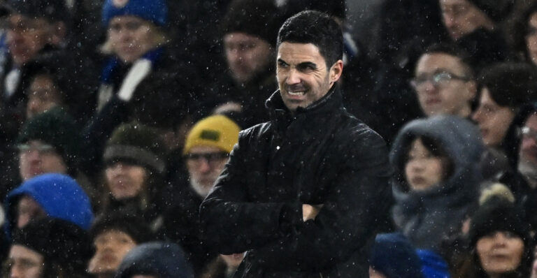 Soccer Football - Premier League - Brighton &amp; Hove Albion v Arsenal - The American Express Community Stadium, Brighton, Britain - January 4, 2025 Arsenal manager Mikel Arteta  EDITORIAL USE ONLY. NO USE WITH UNAUTHORIZED AUDIO, VIDEO, DATA, FIXTURE LISTS, CLUB/LEAGUE LOGOS OR 'LIVE' SERVICES. ONLINE IN-MATCH USE LIMITED TO 120 IMAGES, NO VIDEO EMULATION. NO USE IN BETTING, GAMES OR SINGLE CLUB/LEAGUE/PLAYER PUBLICATIONS. PLEASE CONTACT YOUR ACCOUNT REPRESENTATIVE FOR FURTHER DETAILS..,Image: 951779716, License: Rights-managed, Restrictions: NO USE WITH UNAUTHORIZED AUDIO, VIDEO, DATA, FIXTURE LISTS, CLUB/LEAGUE LOGOS OR “LIVE” SERVICES. ONLINE IN-MATCH USE LIMITED TO 45 IMAGES, NO VIDEO EMULATION. NO USE IN BETTING, GAMES OR SINGLE CLUB/LEAGUE/PLAYER PUBLICATIONS., Model Release: no, Credit line: Dylan Martinez / Reuters / Forum